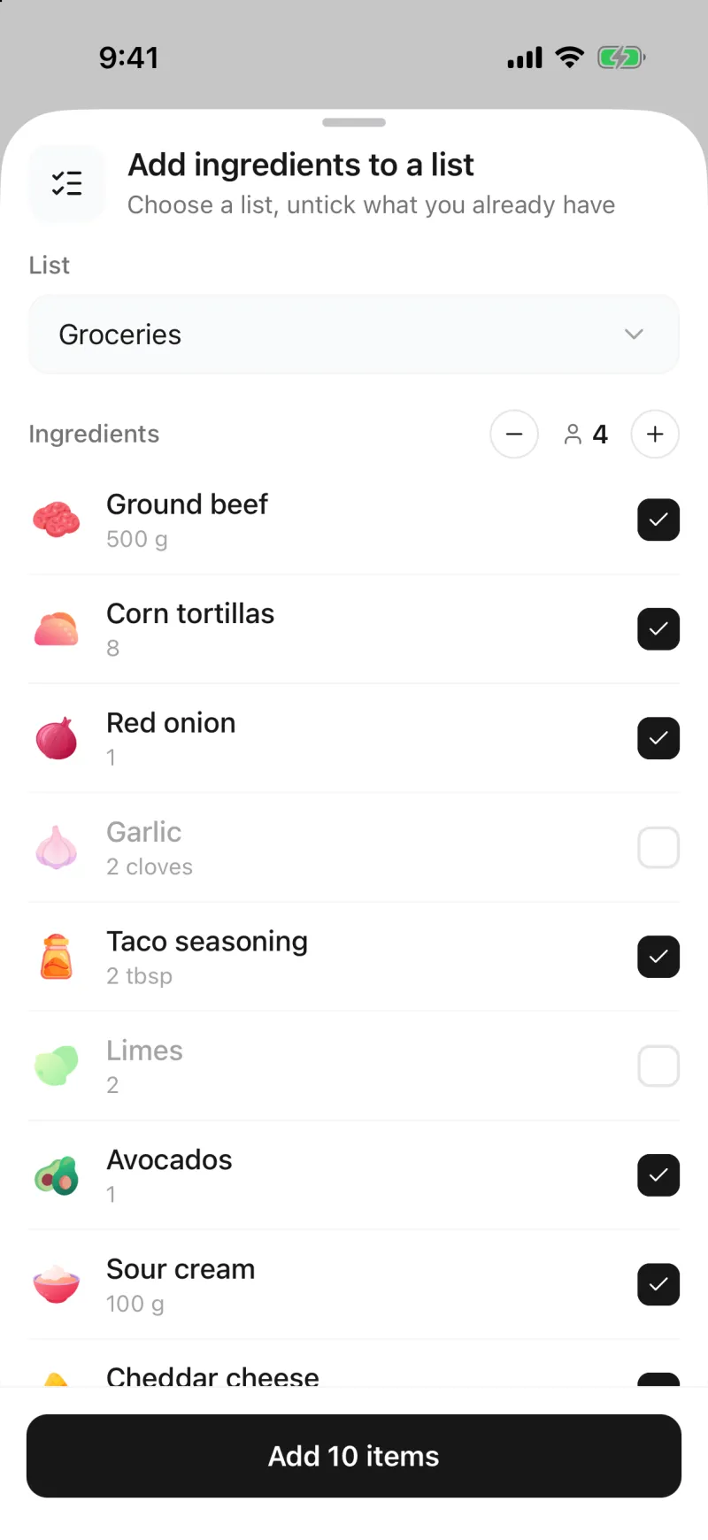 App screenshot