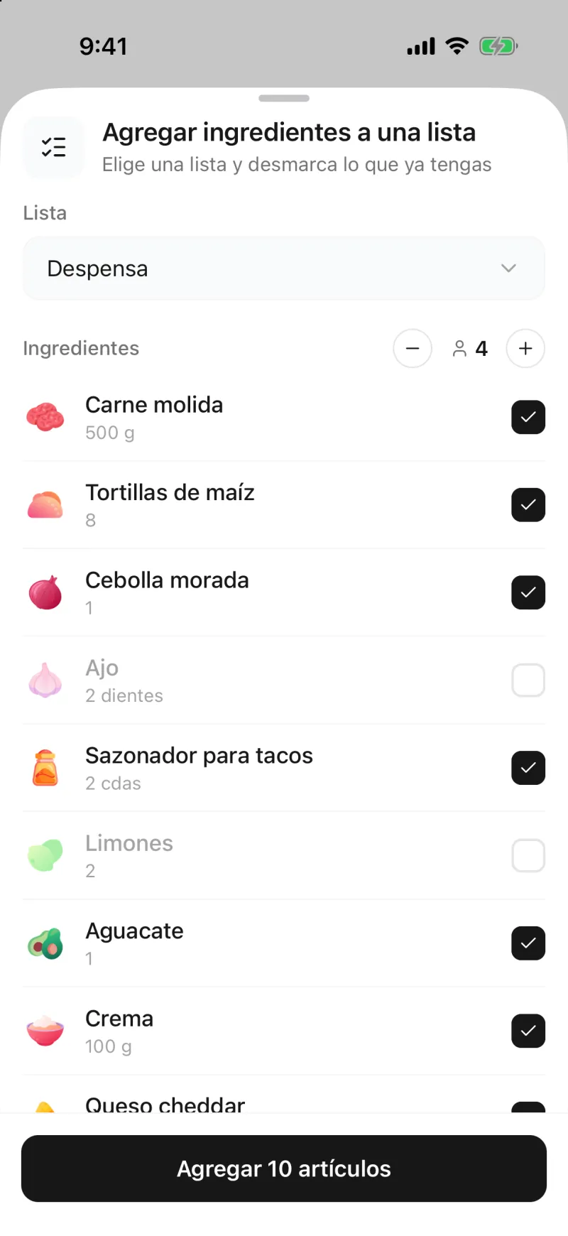 App screenshot