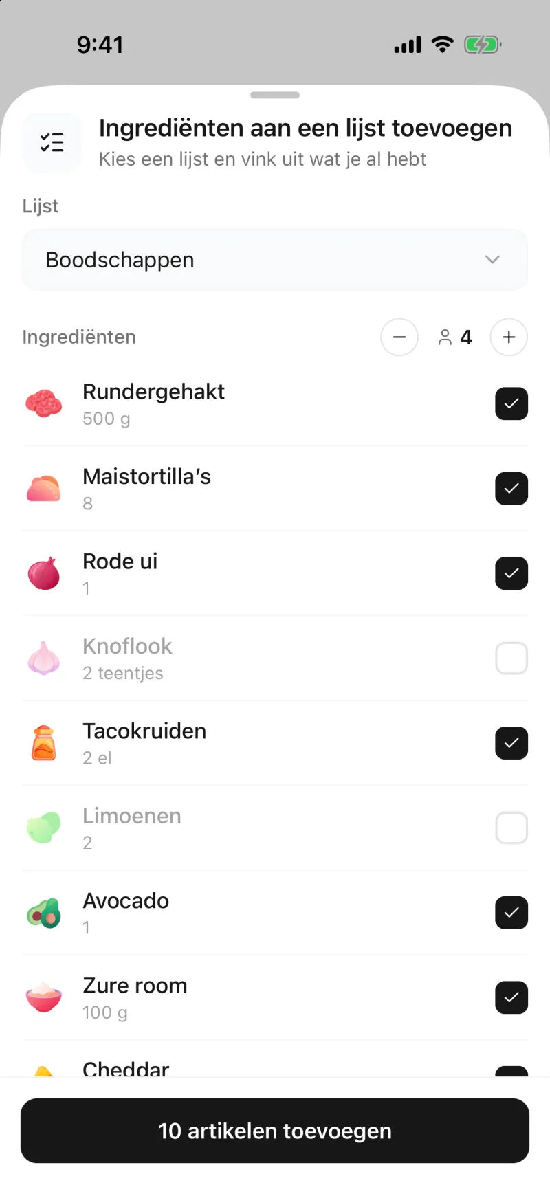 App screenshot